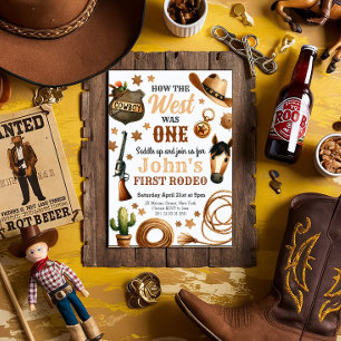 Invitation Cowboy Rodeo 1er Comment L'Occident Était Un Anniv