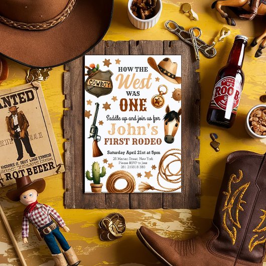 Invitation Cowboy Rodeo 1er Comment L'Occident Était Un Anniv