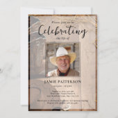 Invitation Cowboy Rodeo Celebration of Life, Funeral Photo (Devant)