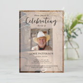 Invitation Cowboy Rodeo Celebration of Life, Funeral Photo (Debout devant)