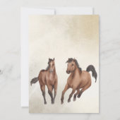 Invitation Cowboy rodéo chevaux fête d'anniversaire de l'Oues (Dos)