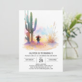 Invitation Cowboy Rodeo Enfants Anniversaire (Debout devant)