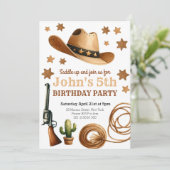Invitation Cowboy Rodeo Occidental Anniversaire (Debout devant)