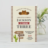 Invitation Cowboy Rodeo Western Salon Enfant garçon fête d'an (Debout devant)