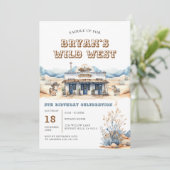 Invitation Cowboy Rodeo Wild West Ranch 5e fête d'anniversair (Debout devant)