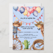 Invitation Cowboy Rootin'Rootin' Heure Anniversaire Invitatio (Devant)