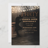 Invitation Cowboy Rustic Country Salob Pub fête d'anniversair (Devant)