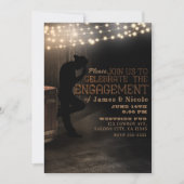 Invitation Cowboy Rustic Country Saloon Pub Engagement Party (Devant)