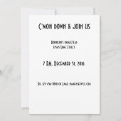 Invitation Cowboy Snowman Nouvel An (Dos)