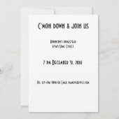Invitation Cowboy Snowman Nouvel An (Dos)