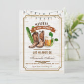 Invitation Cowboy Spanish Adult Man Sorpresa Birthday (Debout devant)