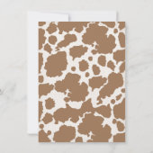 Invitation Cowboy Teddy Bear 1er Rodeo Vache motif Anniversai (Dos)