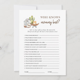 Invitation Cowboy Western Baby shower jeu