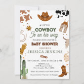 Invitation Cowboy Western Boy Baby shower (Devant)