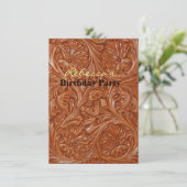 Invitation cowboy western country motif à outils cuir (Debout devant)