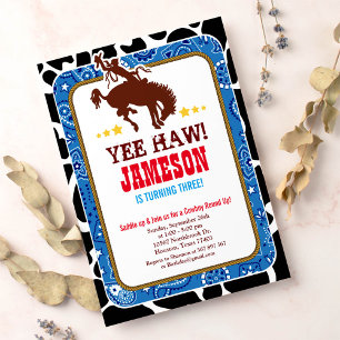 Invitation Cowboy Western Old West Anniversaire Fête Invitati