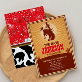 Invitation Cowboy Western Old West Anniversaire Fête Invitati