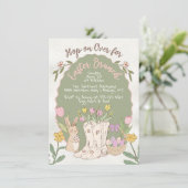 Invitation Cowboy Western Pâques Brunch Fête de chasse aux oe (Debout devant)