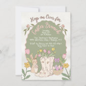 Invitation Cowboy Western Pâques Brunch Fête de chasse aux oe (Devant)