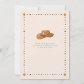 Invitation Cowboy Western Premier Rodéo fête d'anniversaire (Dos)