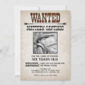 Invitation Cowboy Western Recherché Anniversaire (Devant)