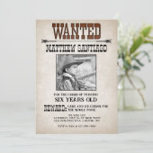 Invitation Cowboy Western Recherché Anniversaire (Debout devant)