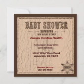 Invitation Cowboy Western Rocking Horse Baby shower (Dos)