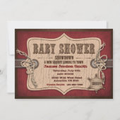Invitation Cowboy Western Rocking Horse Baby shower (Dos)