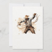 Invitation Cowboy Western Rodeo Enfants d'anniversaire (Dos)