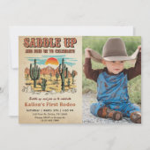 Invitation Cowboy Western Rodeo Wild West fête d'anniversaire (Devant)