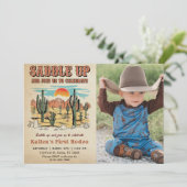 Invitation Cowboy Western Rodeo Wild West fête d'anniversaire (Debout devant)