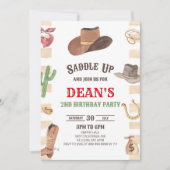 Invitation Cowboy Western Rodeo Wild West fête d'anniversaire (Devant)