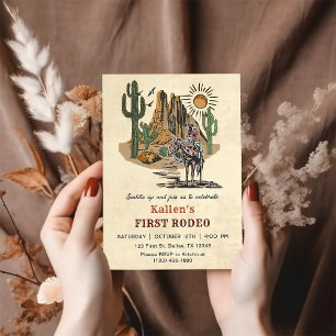Invitation Cowboy Western Rodeo Wild West fête d'anniversaire