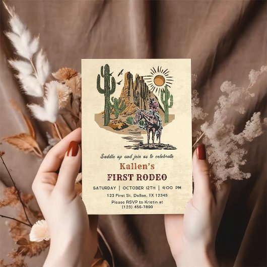 Invitation Cowboy Western Rodeo Wild West fête d'anniversaire