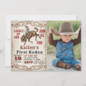 Invitation Cowboy Western Rodeo Wild West fête d'anniversaire (Devant)