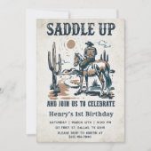 Invitation Cowboy Western Rodeo Wild West fête d'anniversaire (Devant)