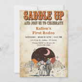 Invitation Cowboy Western Rodeo Wild West fête d'anniversaire (Devant)