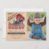 Invitation Cowboy Western Rodeo Wild West Photo Anniversaire (Devant)