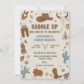 Invitation Cowboy Western Rodeo Wild West Photo Anniversaire (Devant)