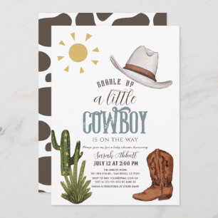 Invitation Cowboy Western Wild West Boy Baby shower
