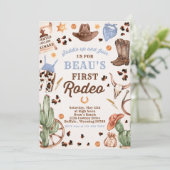 Invitation Cowboy Wild West 1er Rodeo Ranch fête d'anniversai (Debout devant)