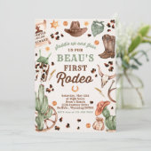 Invitation Cowboy Wild West 1er Rodeo Ranch fête d'anniversai (Debout devant)