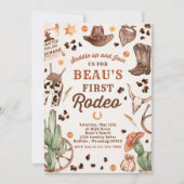 Invitation Cowboy Wild West 1er Rodeo Ranch fête d'anniversai (Devant)