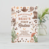 Invitation Cowboy Wild West 1er Rodeo Ranch fête d'anniversai (Debout devant)
