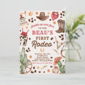 Invitation Cowboy Wild West 1er Rodeo Ranch fête d'anniversai (Debout devant)