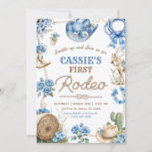 Invitation Cowboy Wild West 1st Rodeo Ranch Birthday Party (Devant)