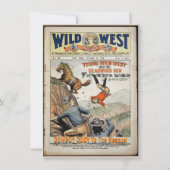 Invitation Cowboy Wild West Ajouter Détails du garçon Anniver (Devant)