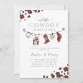 Invitation Cowboy Wild West Rodeo Baby shower occidental (Devant)