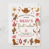 Invitation Cowboy Wild West Rodeo Ranch fête d'anniversaire (Devant)