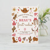 Invitation Cowboy Wild West Rodeo Ranch fête d'anniversaire (Debout devant)